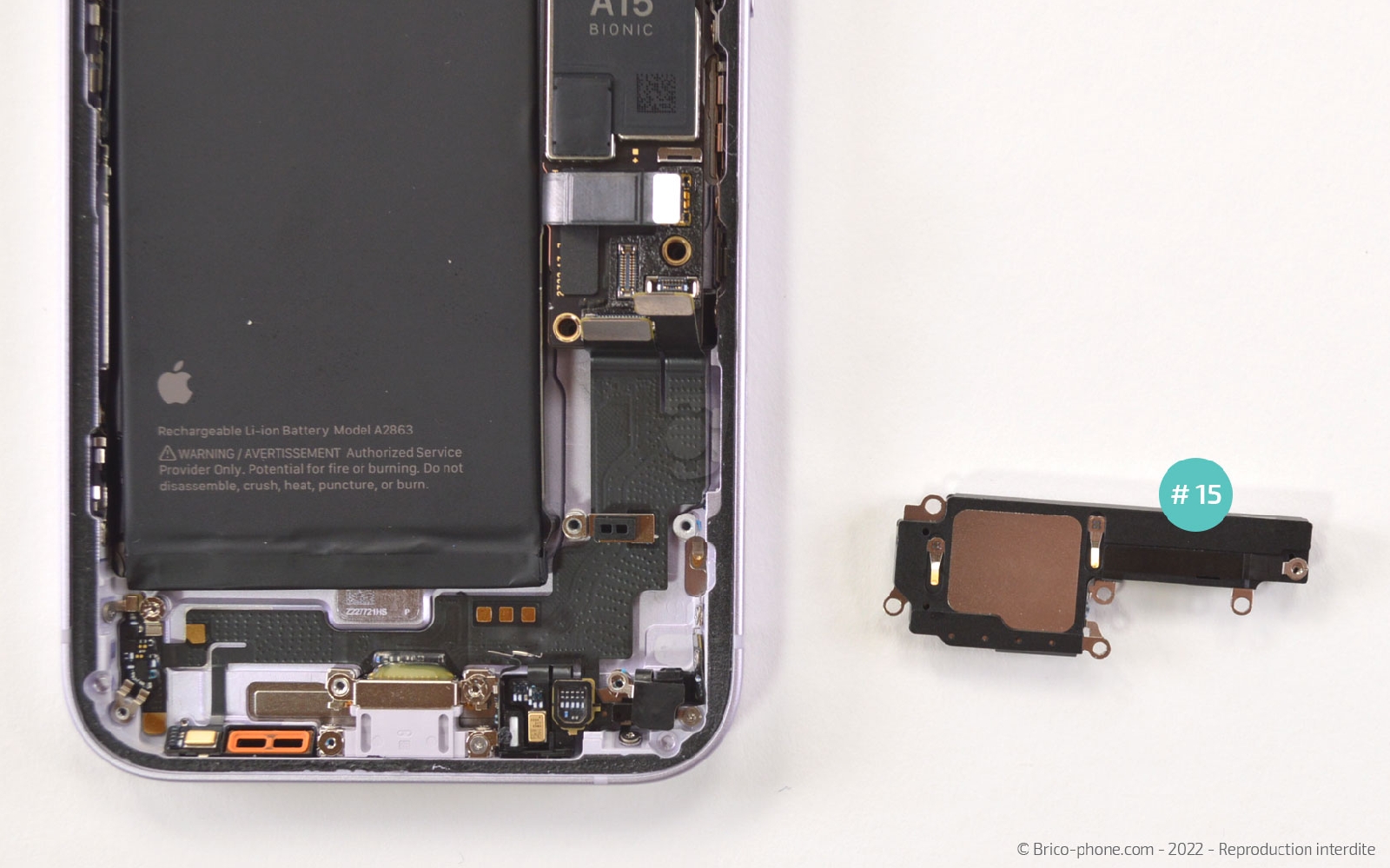 Comment changer le connecteur de charge sur iPhone 14 photo 4